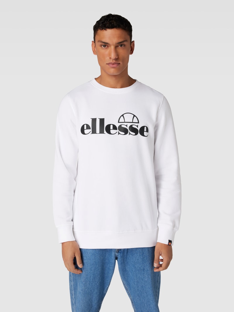 Sweatshirt mit Label-Print Modell 'Bootia' in weiß