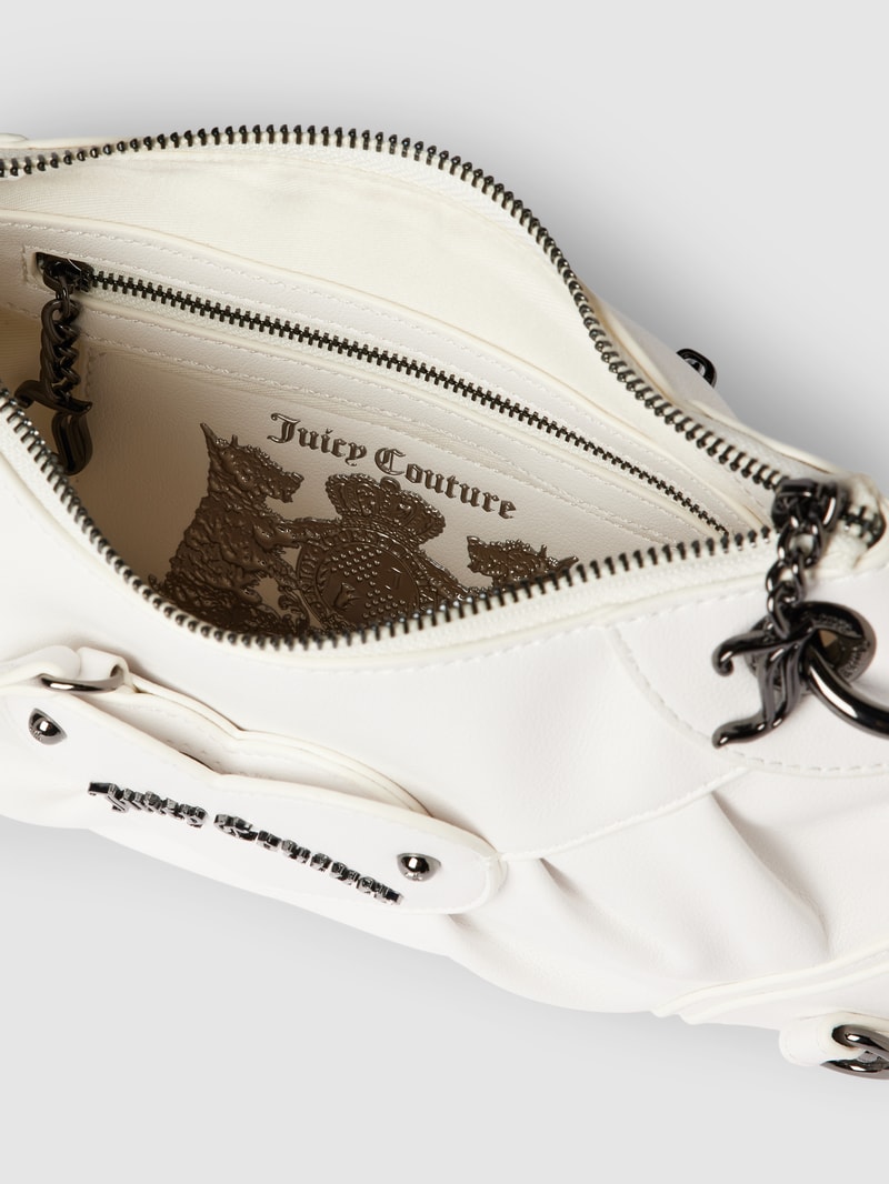 Bowling Bag mit Label-Detail Modell 'LOVE' in weiß