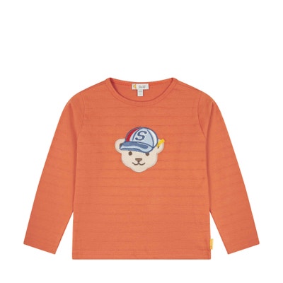 T-Shirt langarm, orange für Jungs