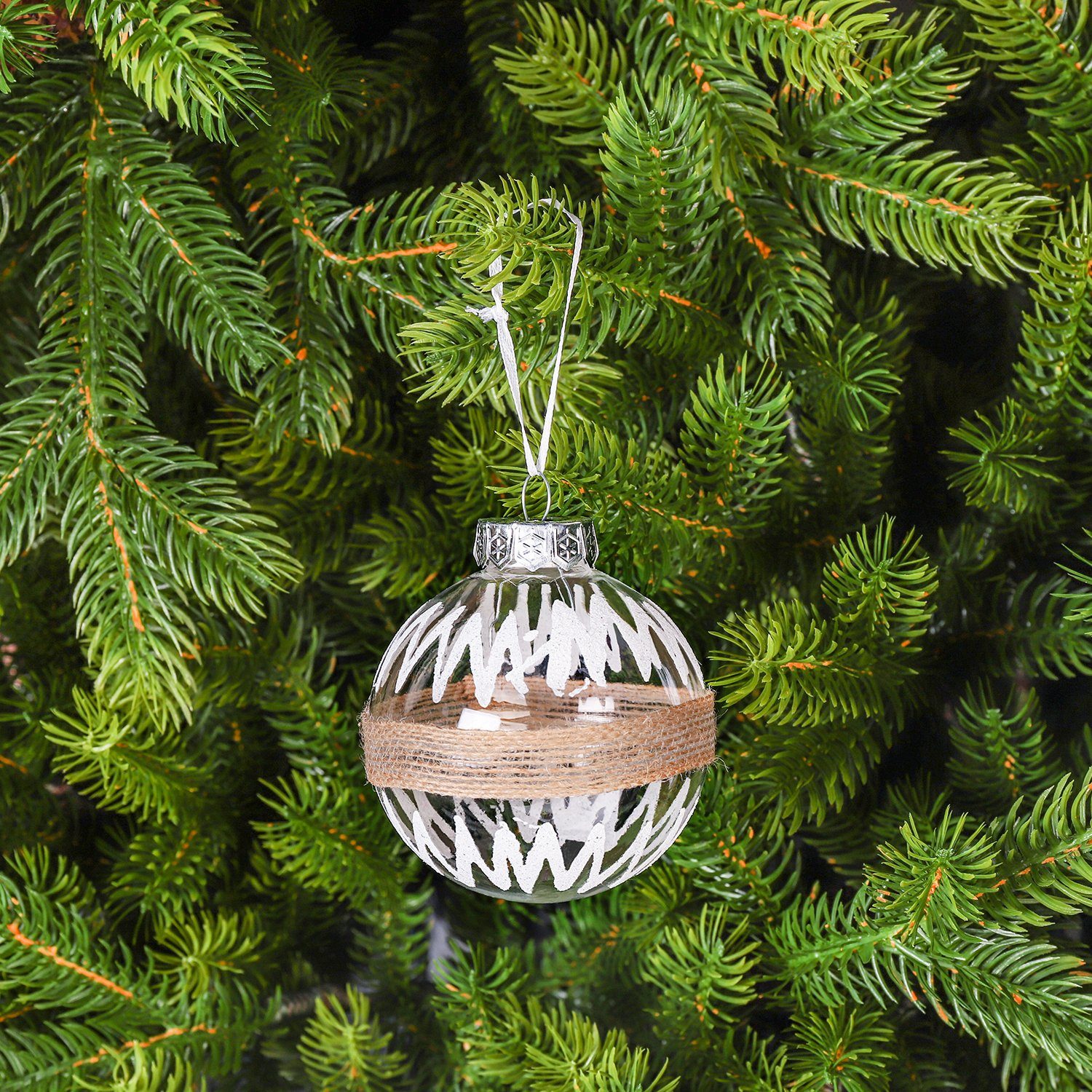 Salcar Weihnachtsbaumkugel 6er Weihnachtskugeln Christbaumkugeln Weihnachtsdeko Christbaumschmuck, 8 cm im Durchmesser, 3 verschiedene Designs