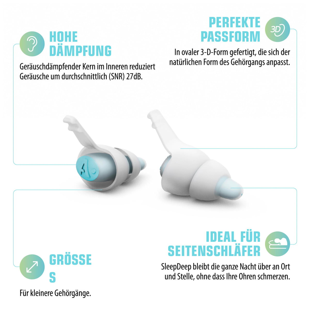Ohrstöpsel Sleep Deep Mini Größe S, 2 St