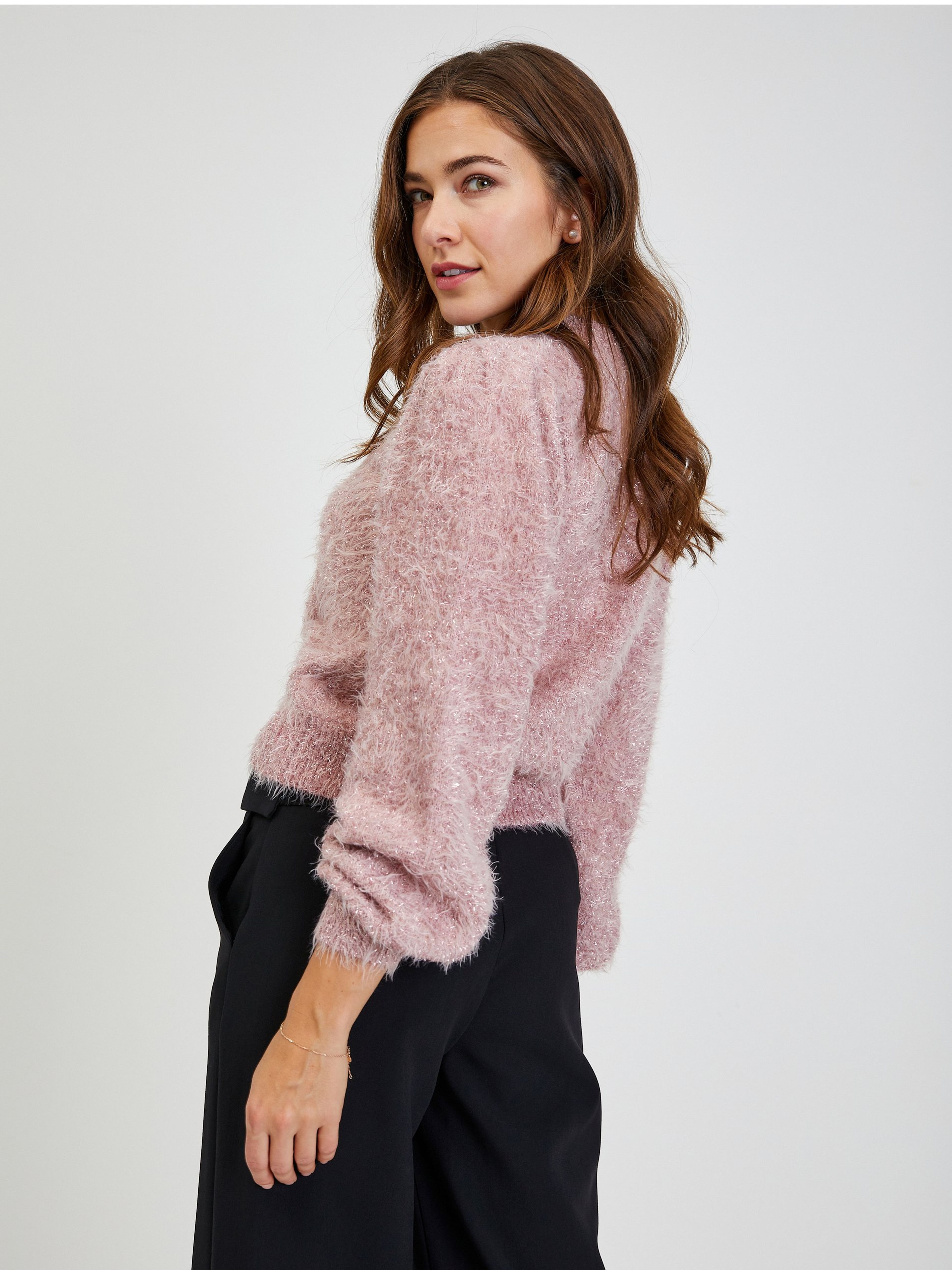 Rosa Damen Cardigan mit metallischen Fasern ORSAY