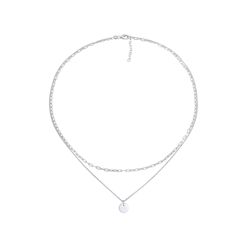Elli Elli Collier Pendentif femme plaque de base couche en argent sterling 925 collier