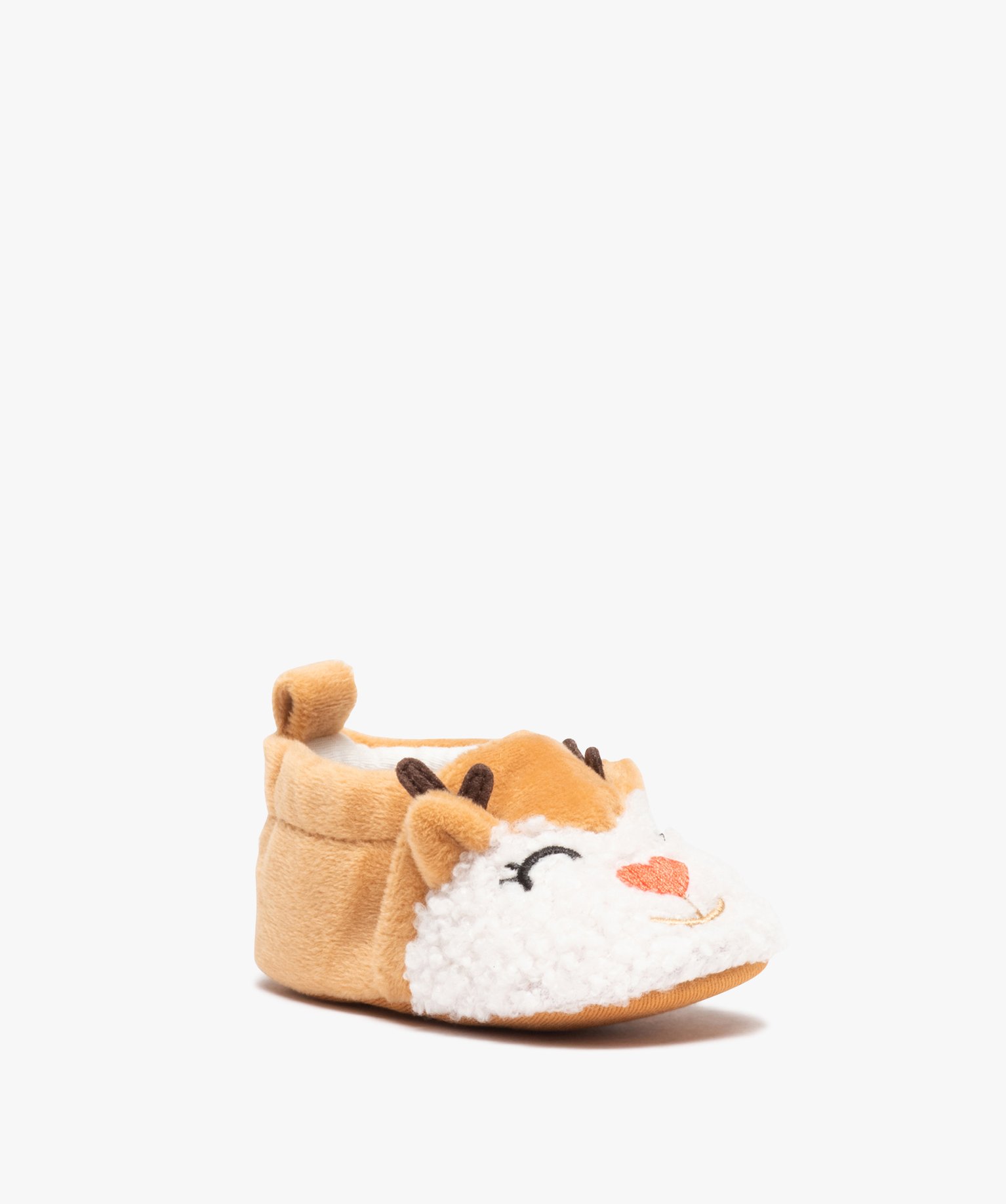Chaussons de naissance bébé Garçon en forme d'animal beige | GEMO