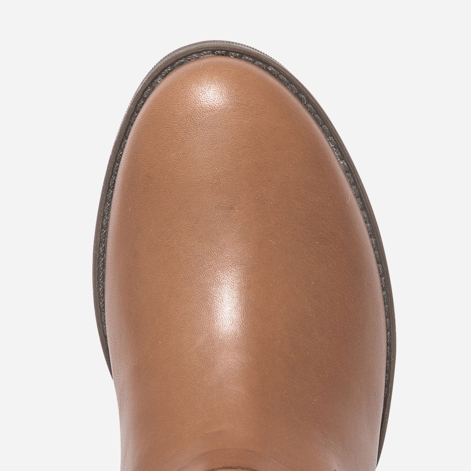Botte camel en cuir à double bride