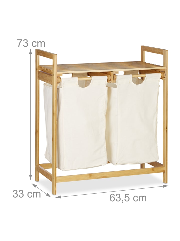 relaxdays Wäschekorb in Natur - 60 l günstig kaufen onesize