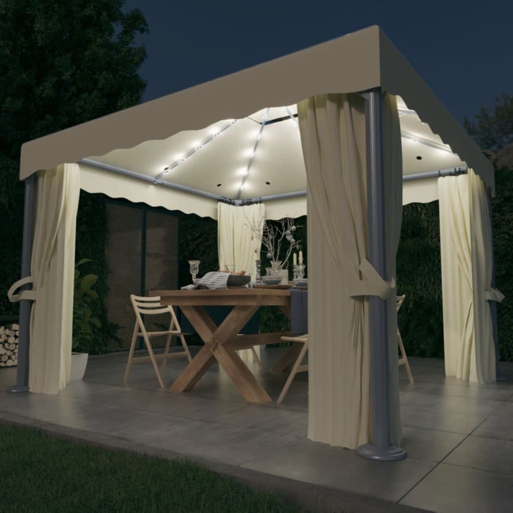 DOTMALL Pavillon 4 Seitenteilen,(Set), L x B: 300x300 cm, mit Moskitonetzen & LED