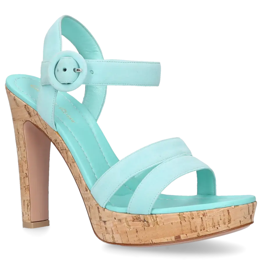 Gianvito Rossi - Sandalen GN3583 Veloursleder - türkis