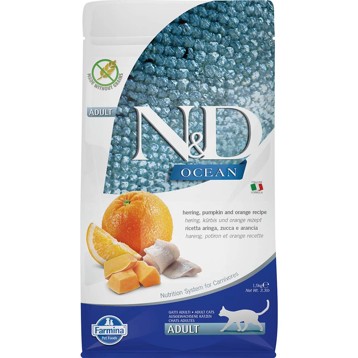 N&D Cat Ocean Adult mit Hering, Kürbis & Orange