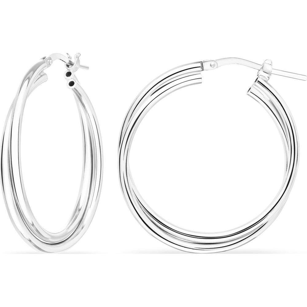 FAVS Créoles 925 Argent Boucles d'oreilles
