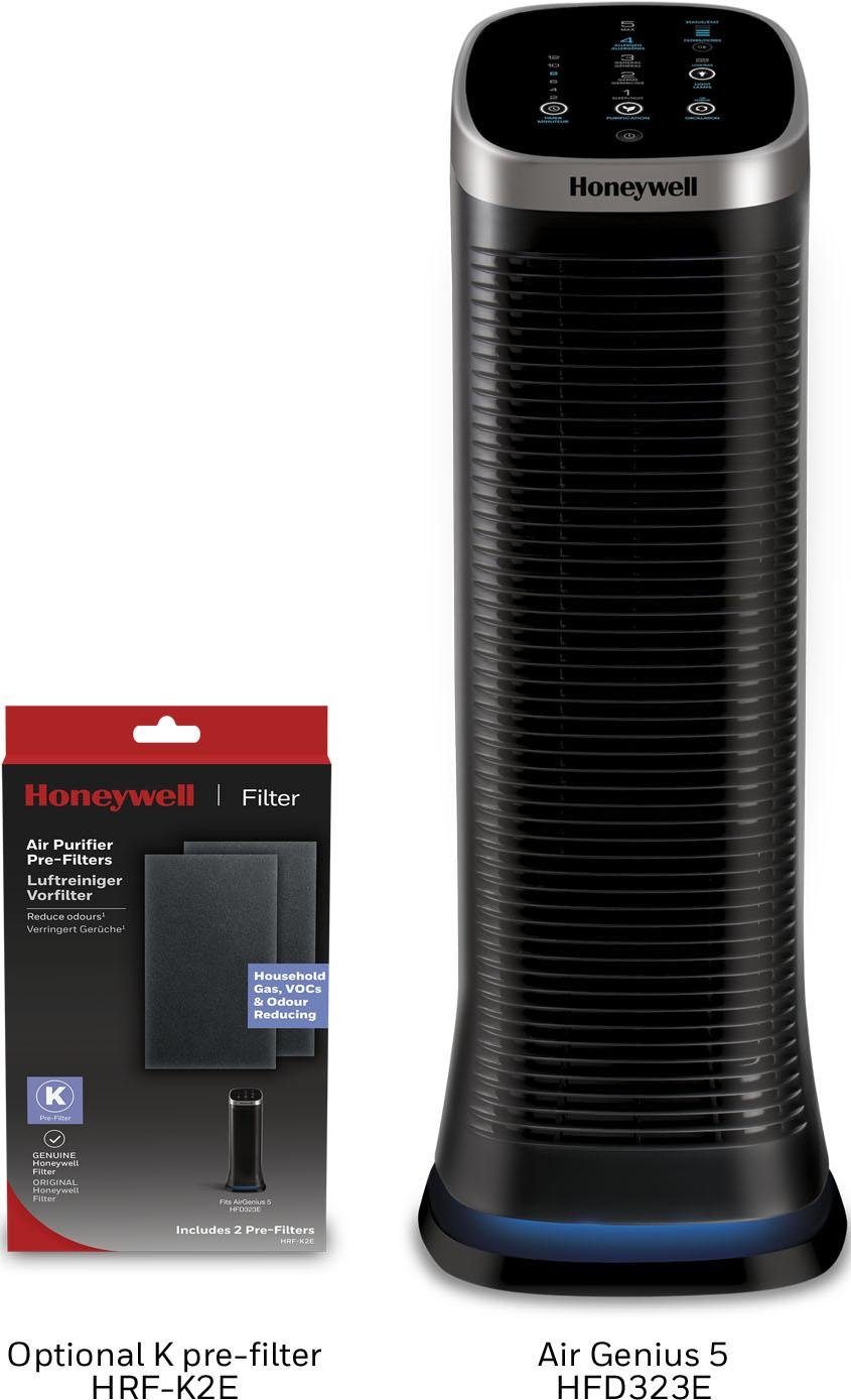 Honeywell Ersatzfilter HRF-K2E K-Vorfilter, Zubehör für Honeywell HFD323E Luftreiniger AirGenius 5, kompatibel mit dem Honeywell HFD323E Luftreiniger AirGenius 5