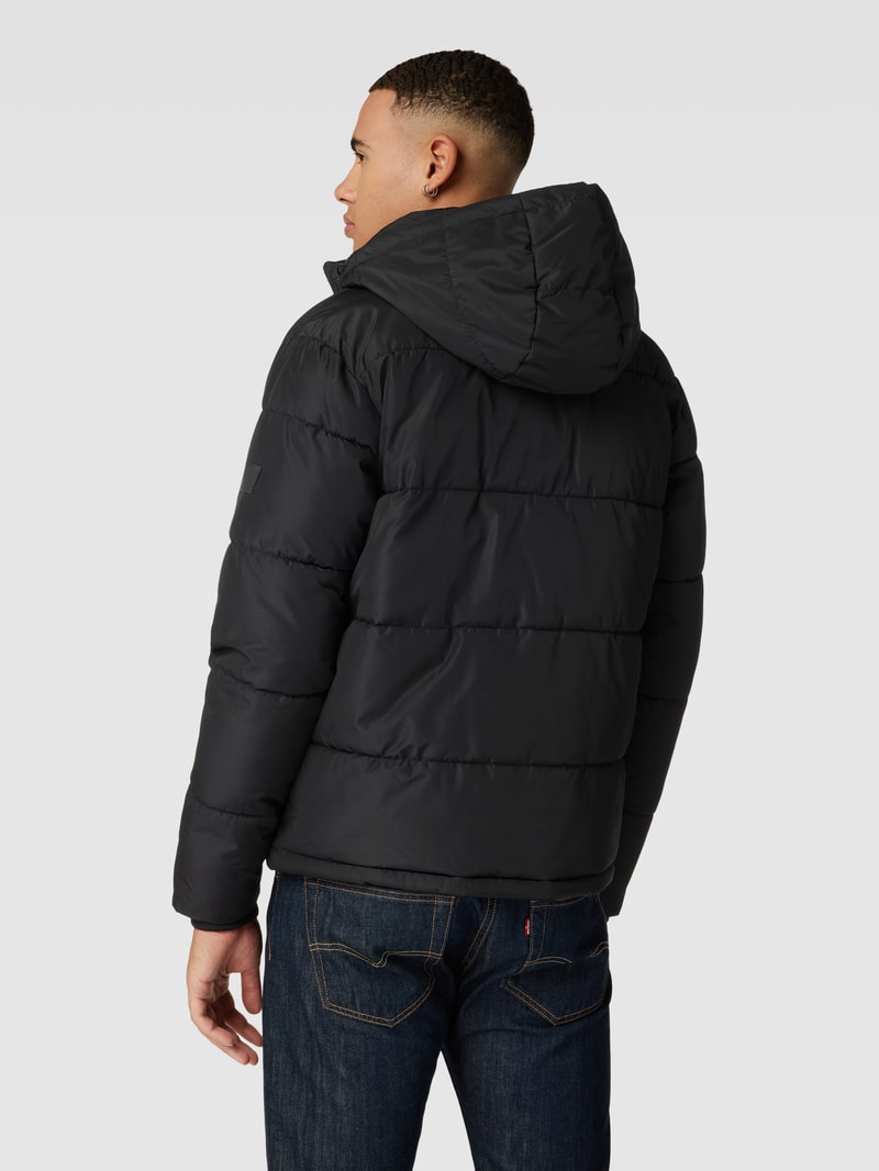 Steppjacke mit Kapuze Modell 'MASON' in schwarz
