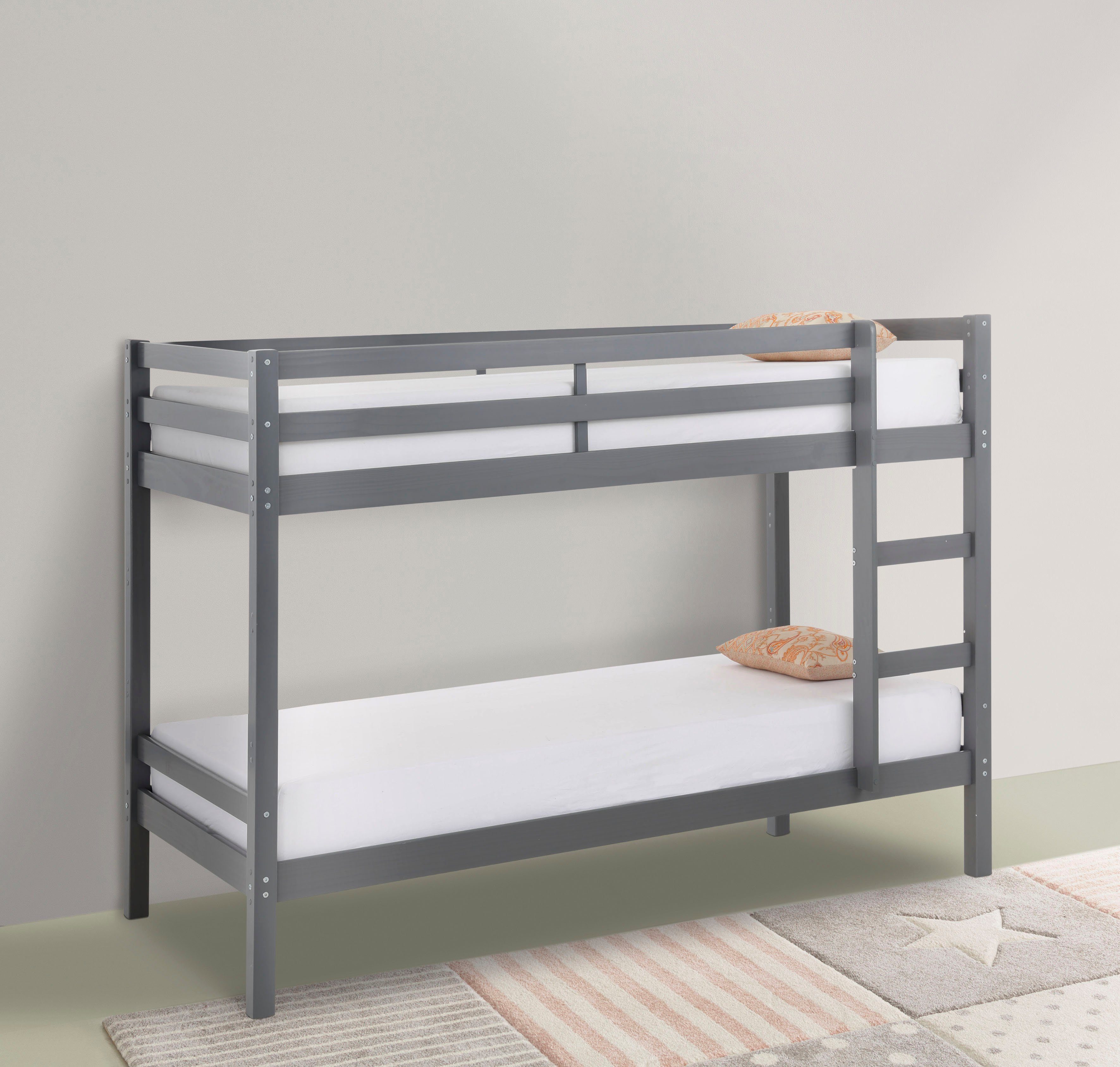 Lüttenhütt Etagenbett Alpi, Deal für begrenzte Zeit!, aus schönem massivem Kiefernholz, Stockbett, Liegeflächenlänge 200 cm