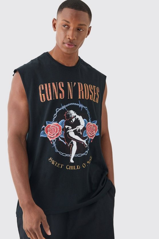 Oversize Tanktop mit Guns N Roses Print