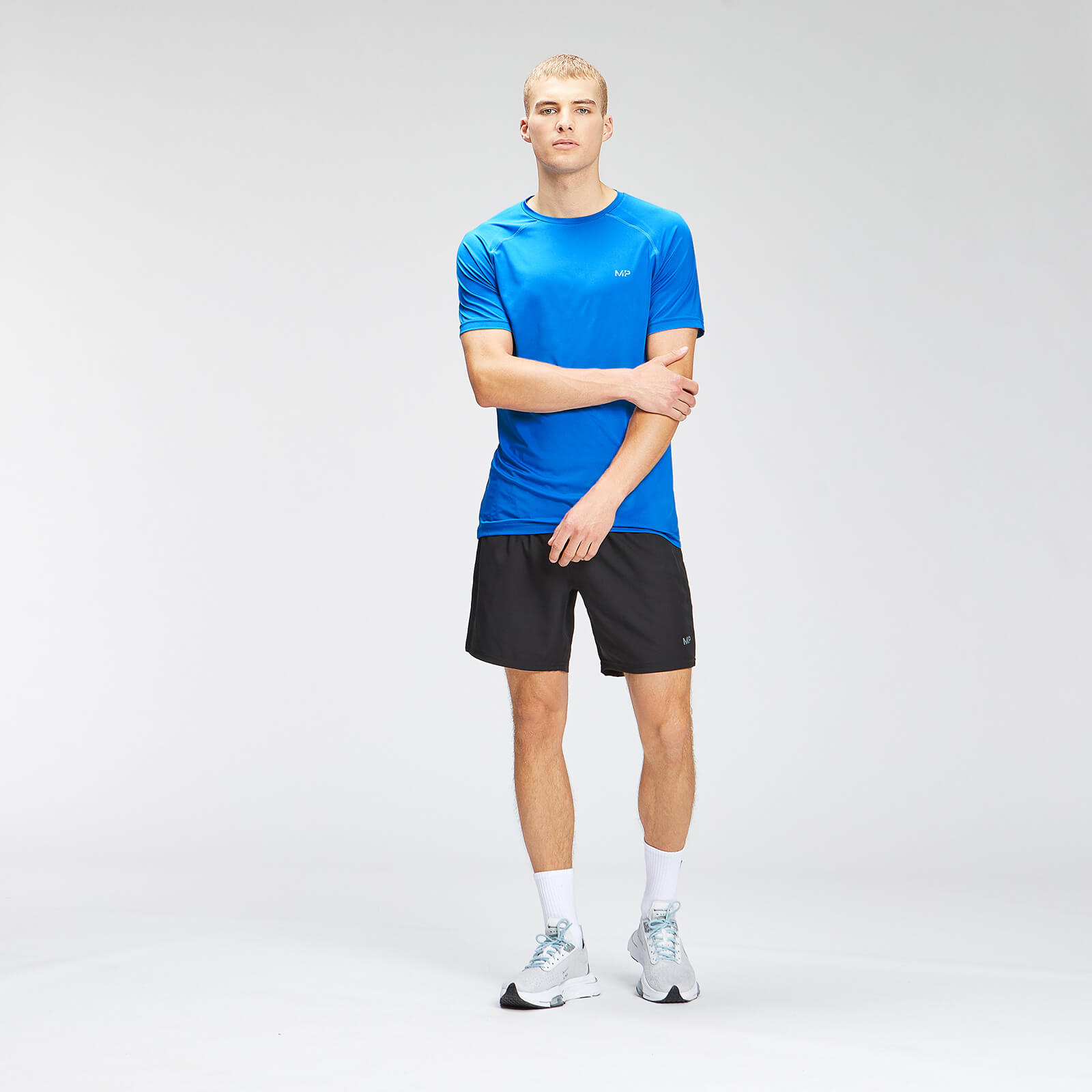 T-shirt à manches courtes à imprimé répétitif MP Graphic Training pour hommes – Bleu pur