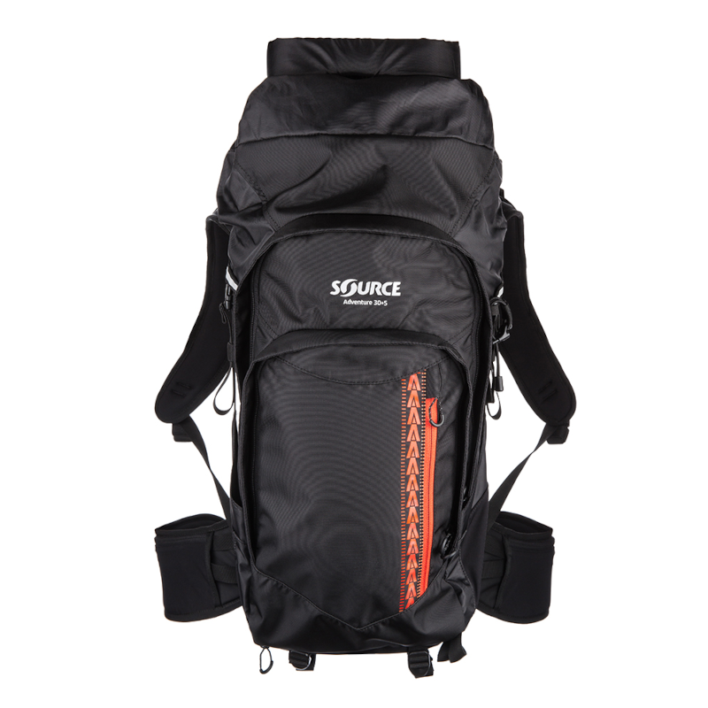 Source Adventure Pack 23+5 Black/Fiesta Rucksack