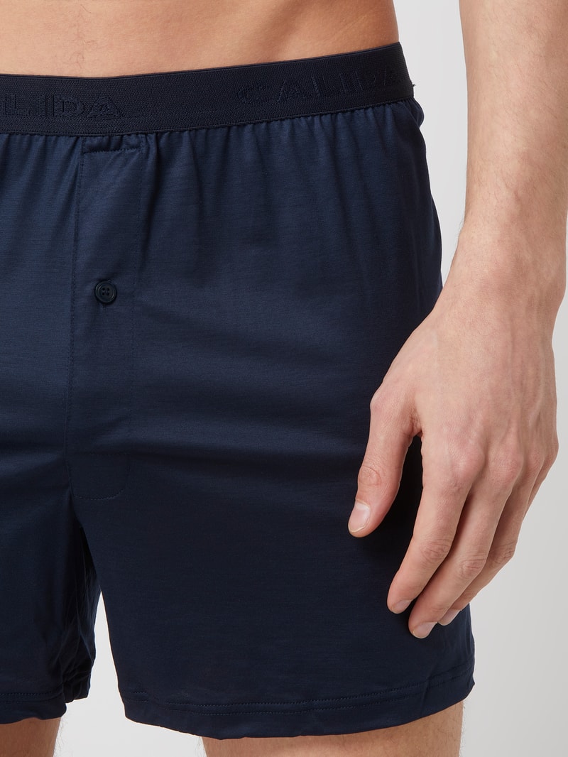 Boxershorts aus Lyocell in dunkelblau