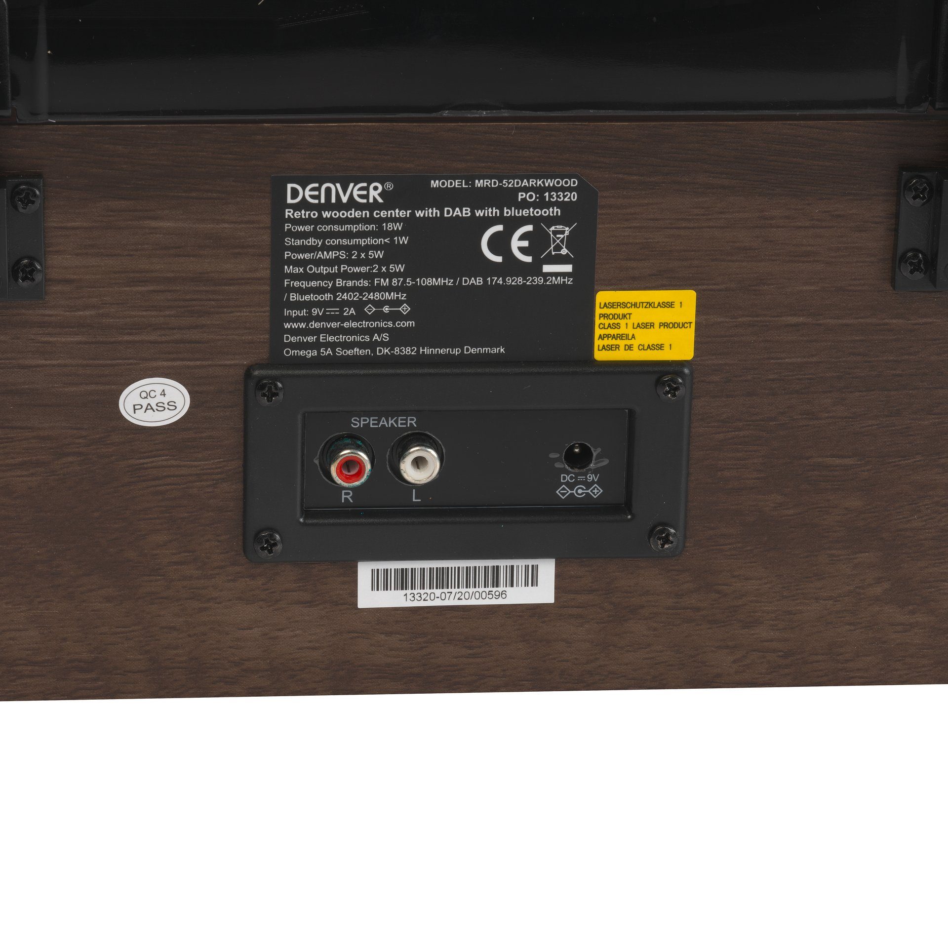 Denver Denver Retro Musiksystem MRD-52 DARKWOOD Plattenspieler