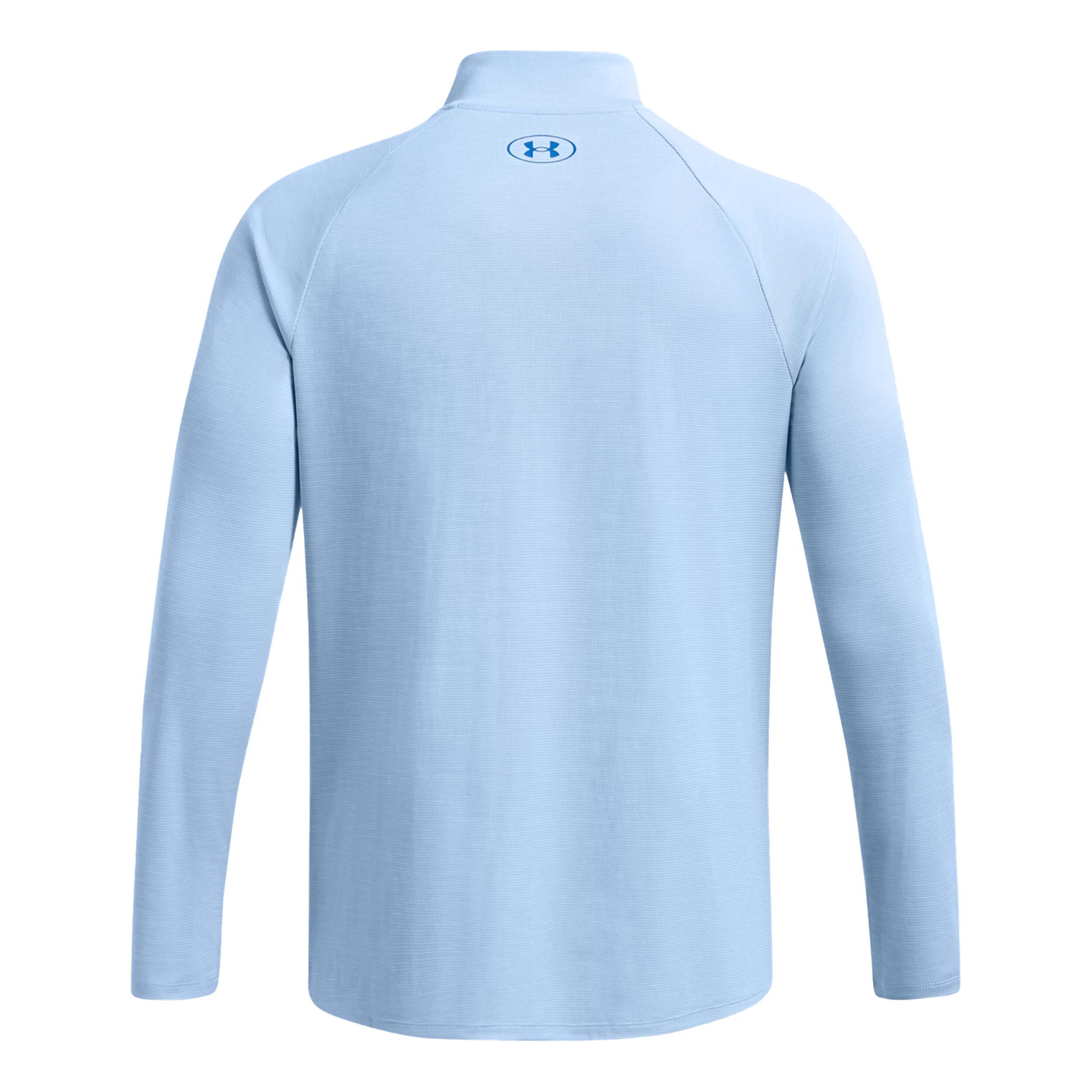 Tech Textured 1/2 Zip Longsleeve Herren - Hellblau