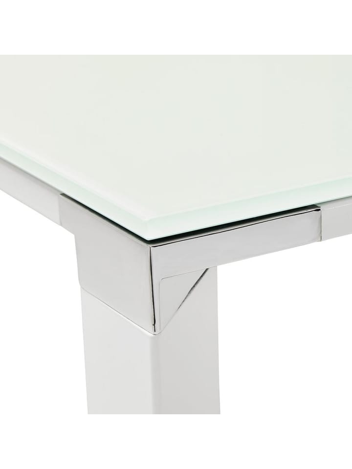 KADIMA DESIGN Schreibtisch Glas & Metall, 200x100cm minimalistisch funktional in Weiß günstig kaufen onesize