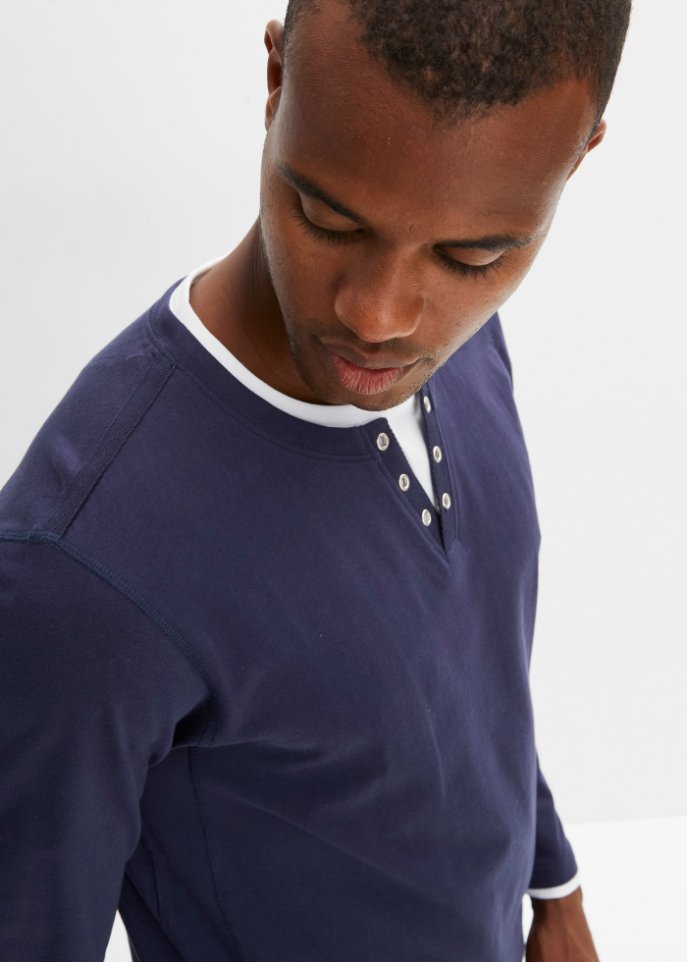 2 in 1 Langarmshirt mit Komfortschnitt