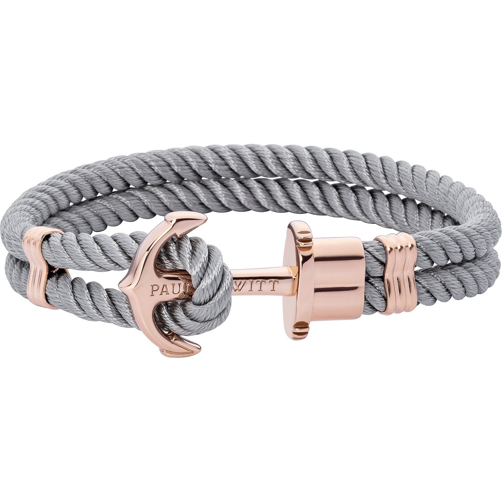 Paul Hewitt Bracelet Acier inoxydable recylé, Perlon/nylon or rose Bracelet