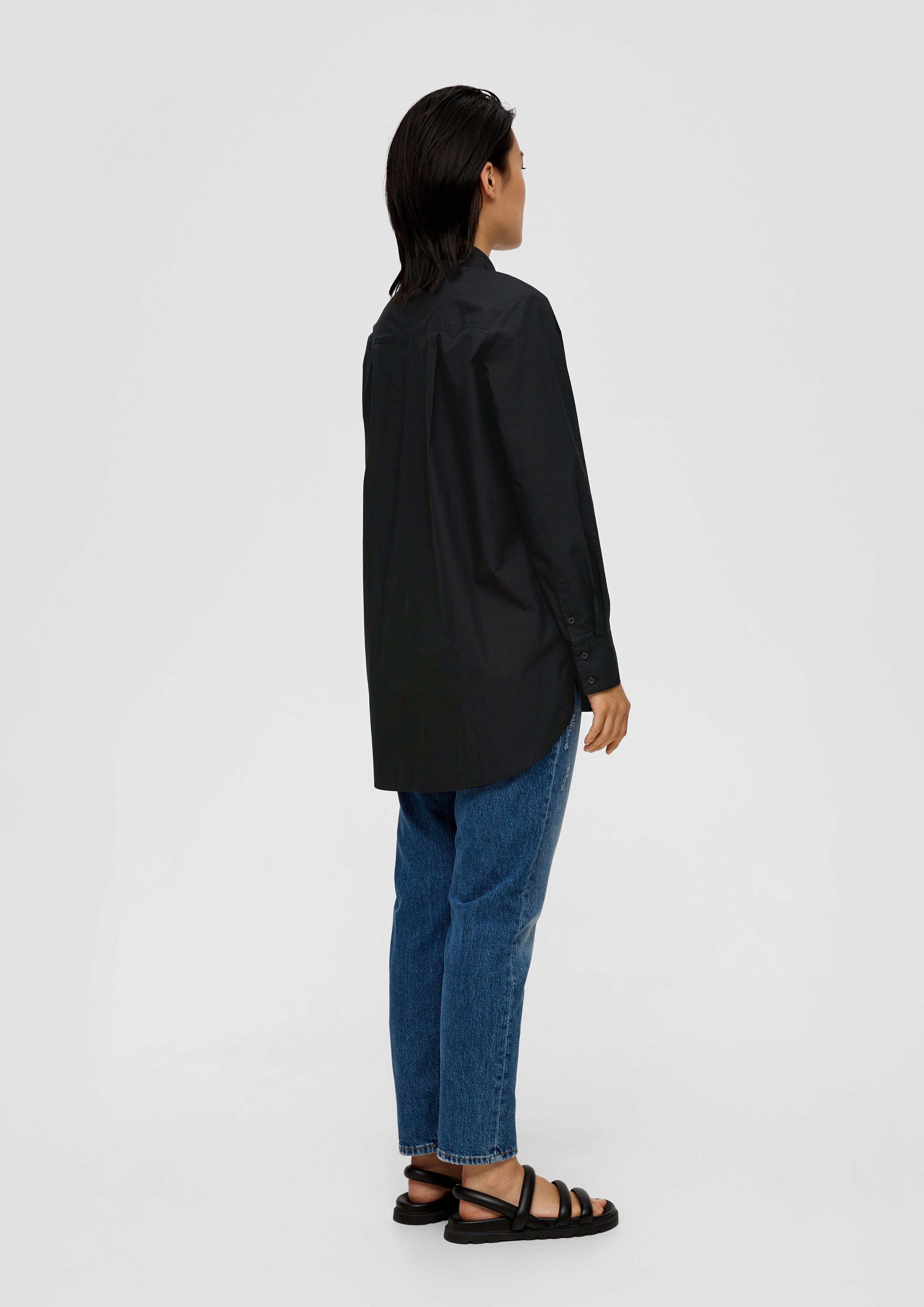 Baumwollbluse mit verlängertem Rückensaum  2139908-9999