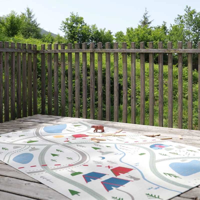 Tapis de jeu indoor & outdoor 123x180cm LITTLE CAMPER