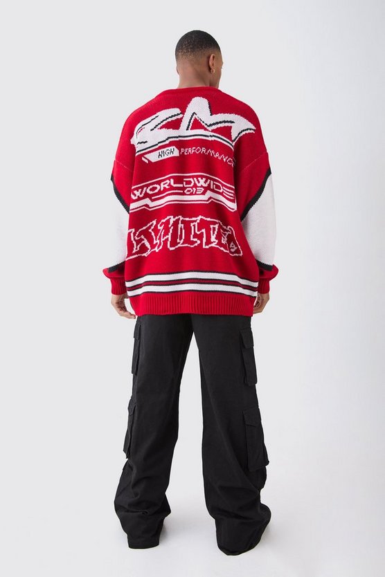 Geschnürter Oversize Hockey-Pullover