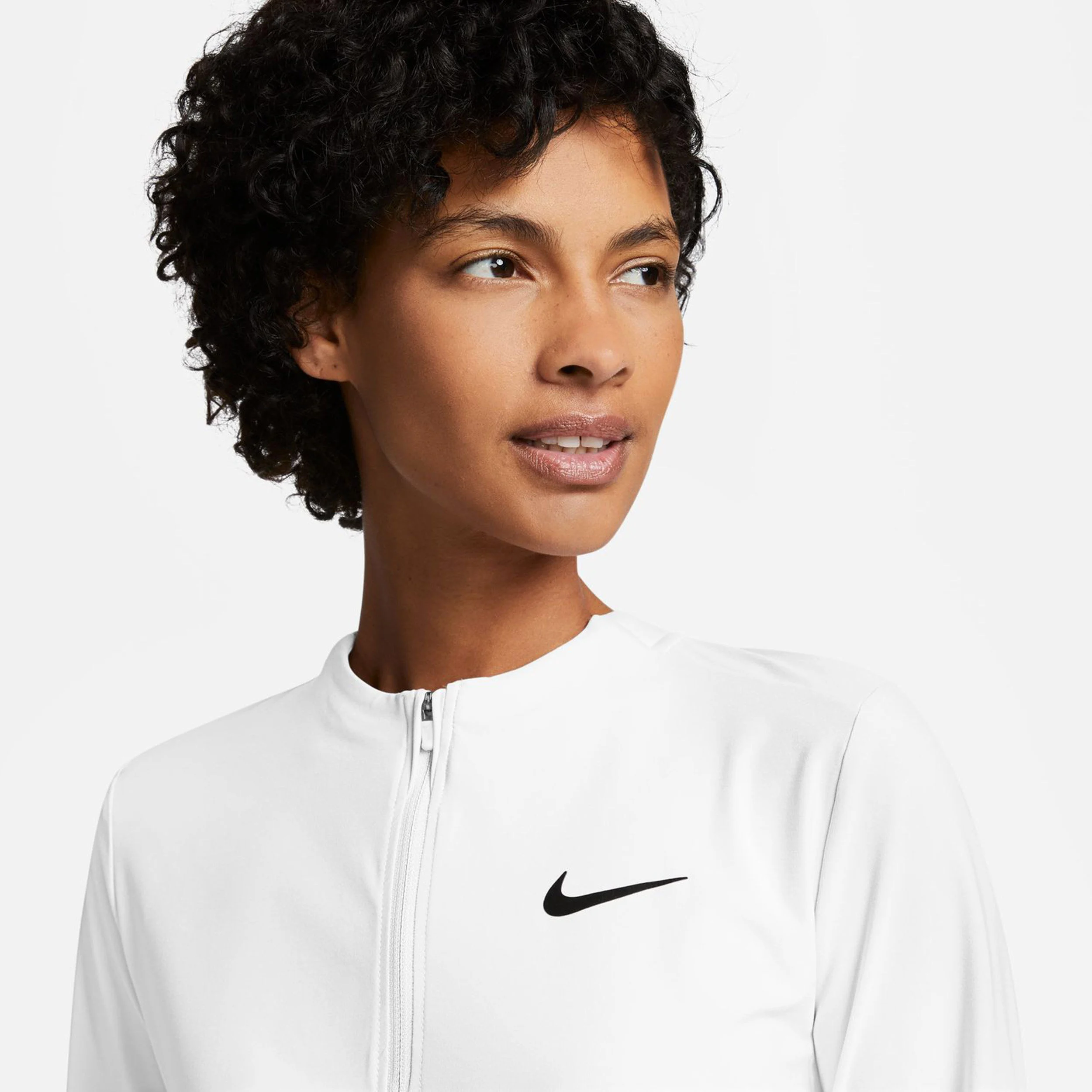 Court Dri-Fit Advantage Longsleeve Damen - Weiß