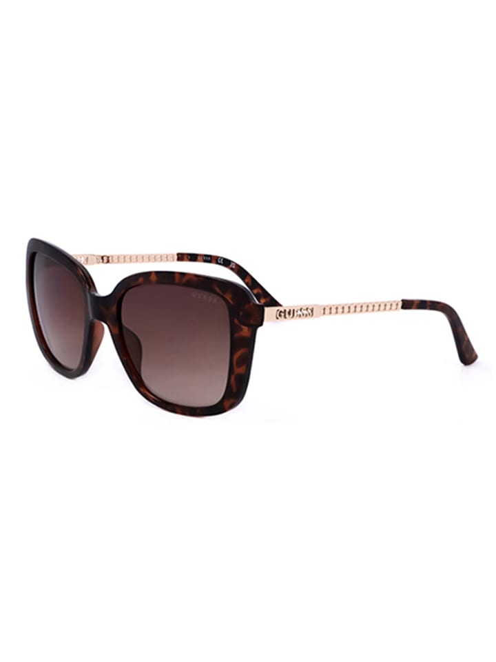 Guess Damen-Sonnenbrille in Braun/ Gold günstig kaufen 55