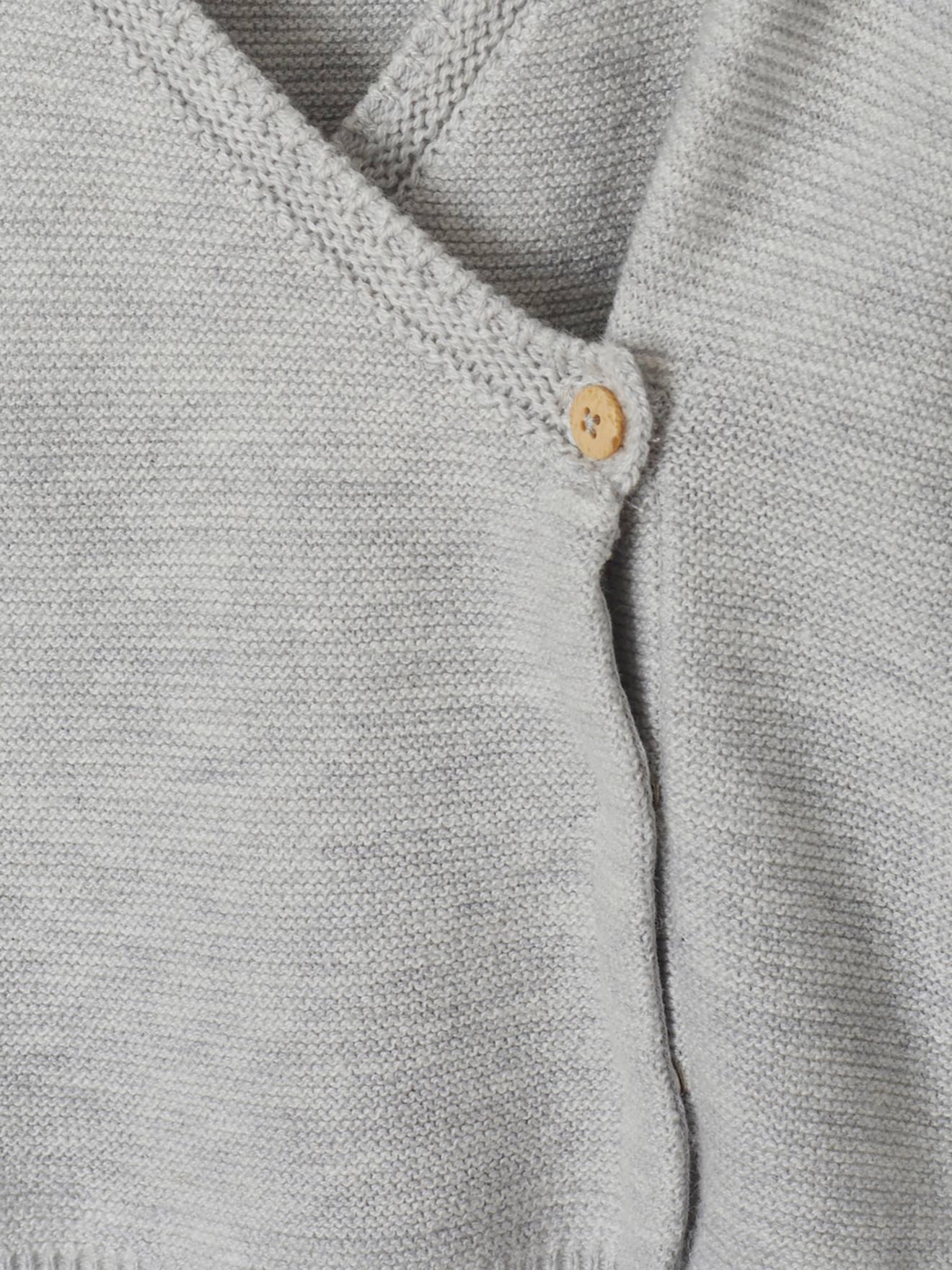 Brassière bébé en coton et laine bleu pale