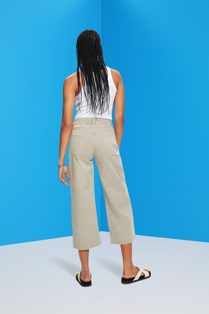 Culotte mit hohem Bund und weitem Bein
