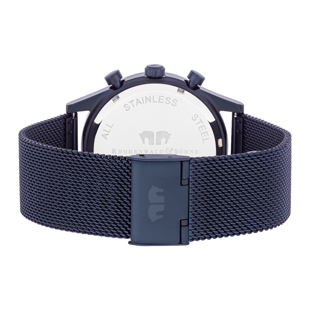 Rhodenwald & Söhne Chronographe Goodwill en Bleu Acier inoxydable en Bleu Montre