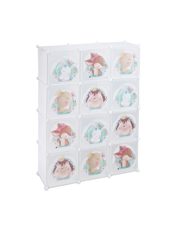 relaxdays Kinder-Steckregal in Weiß - (B)110 x (H)145 x (T)37 cm günstig kaufen onesize