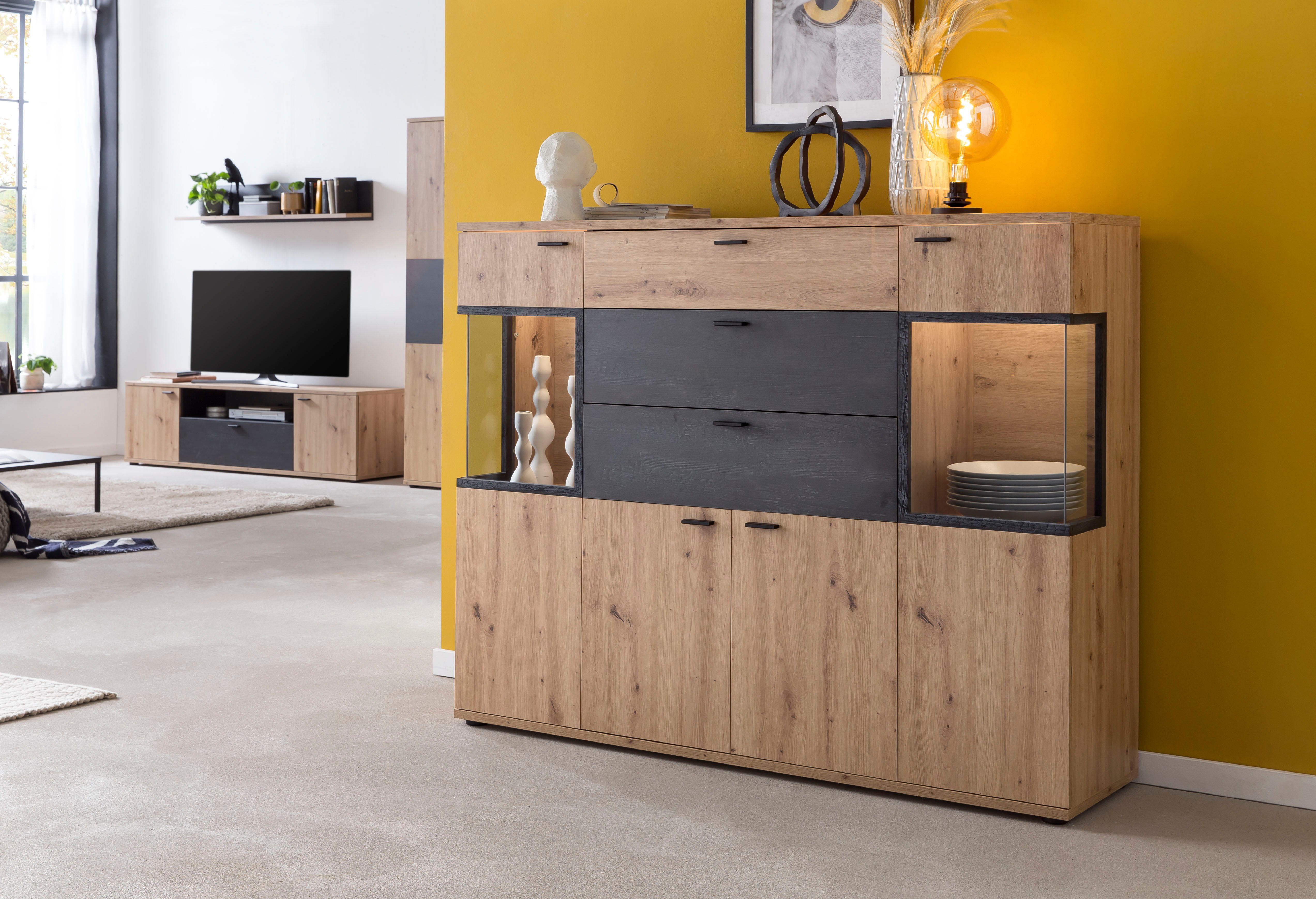 HELA Highboard Atlanta, Höhe 125 cm