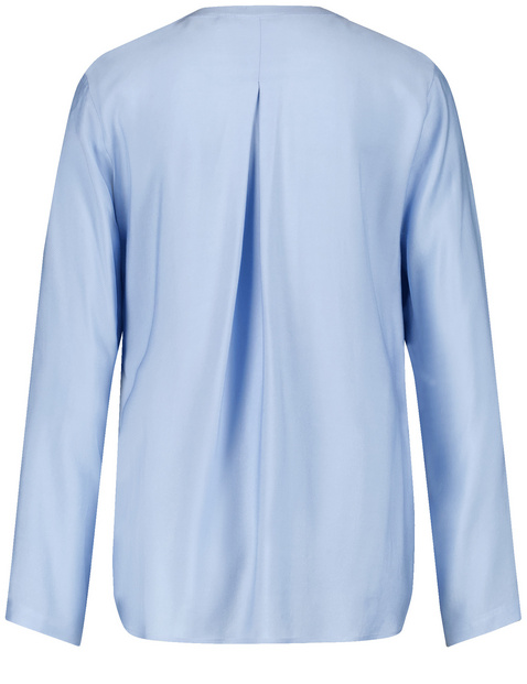 Fließende Bluse mit Kellerfalte