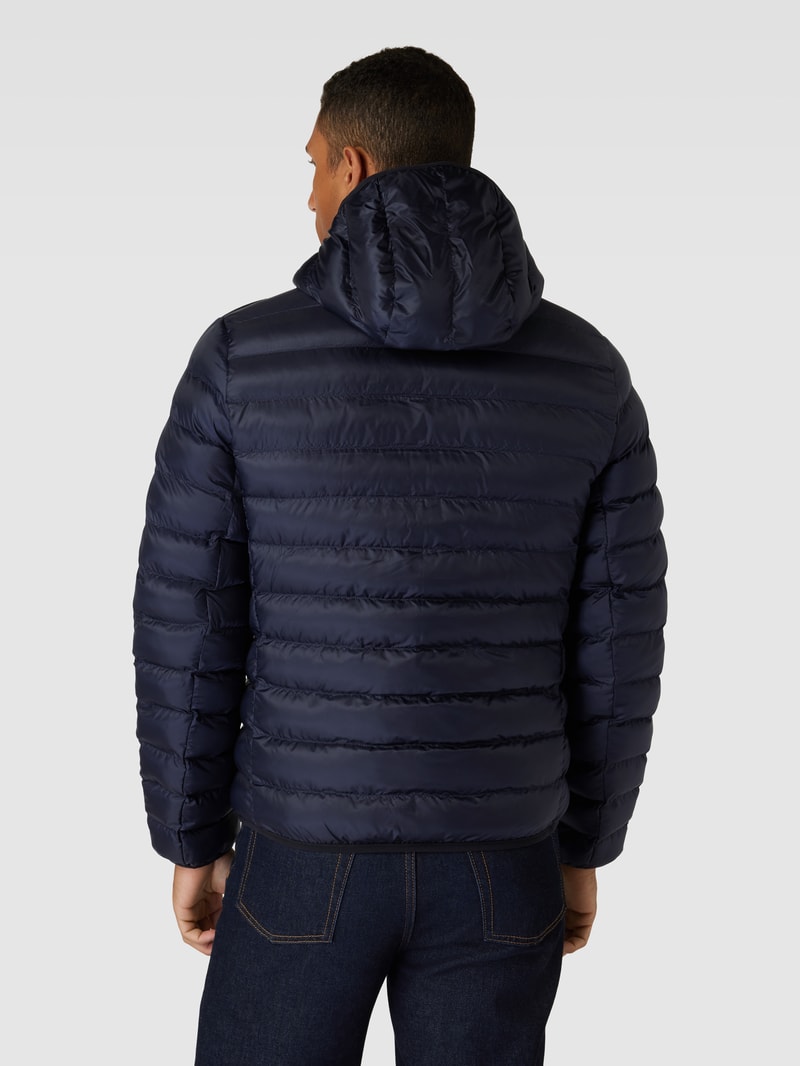 Steppjacke mit Kapuze in dunkelblau
