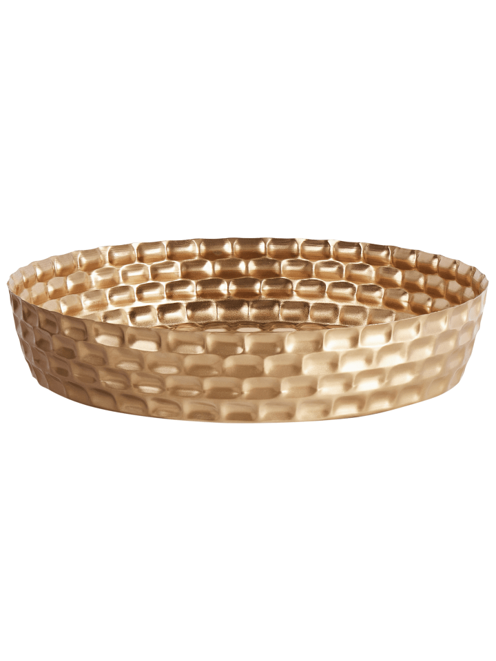 Beliani Tablett SUEZ in Gold - (W) 37 x (H) 7 x (L) 37 cm günstig kaufen onesize