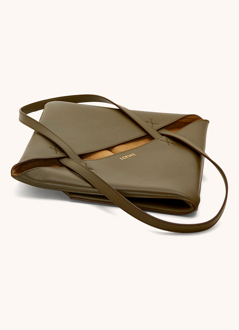 Borsa tote media LOEWE Puzzle Fold in pelle di vitello