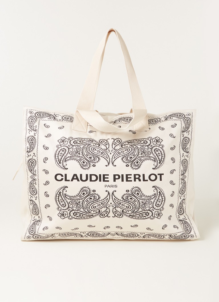 Claudie Pierlot paisley mintás és logós válltáska