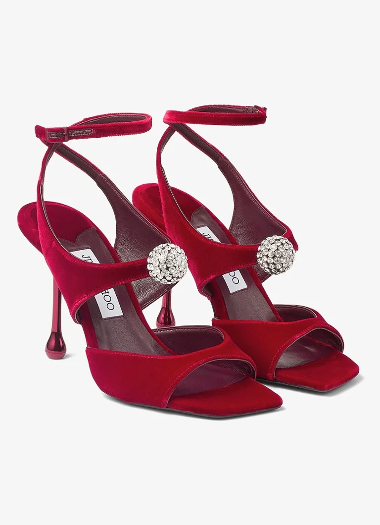 Sandale Jimmy Choo Orb 95 din catifea