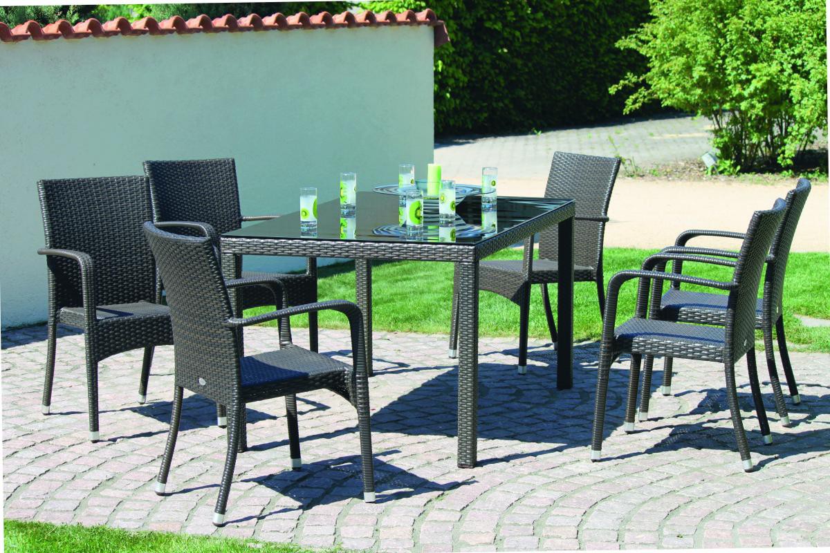 Garden Pleasure Harms Stapelstuhl LONDON Aluminium, coffee, 2er Set