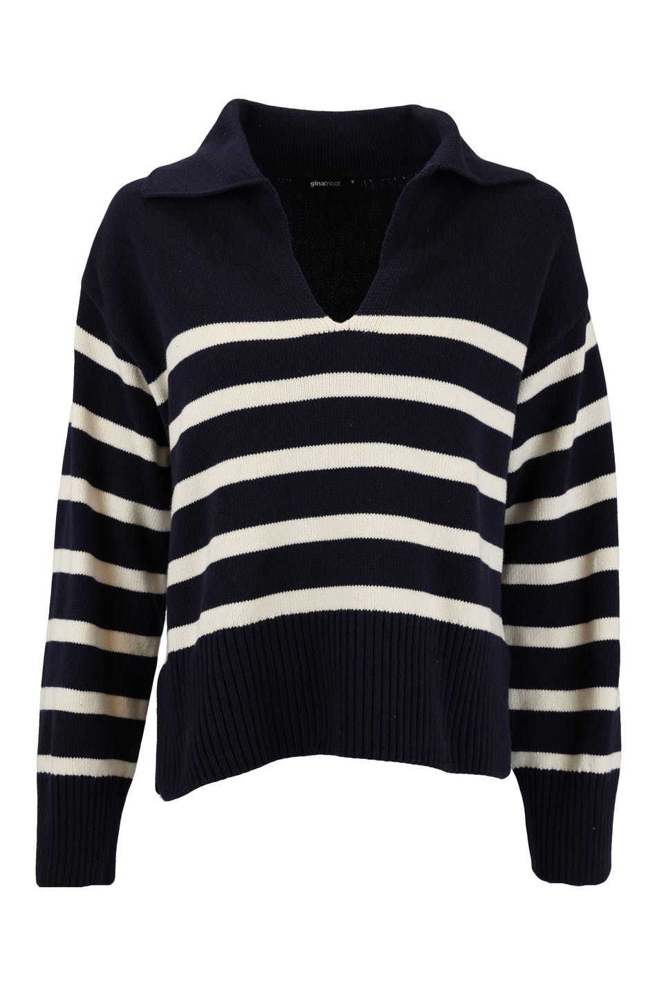 Knitted collar sweater