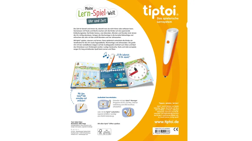 Ravensburger tiptoi - Uhr und Zeit