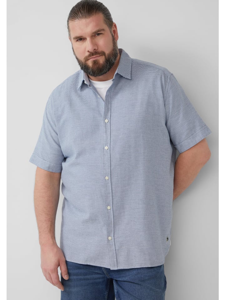 s.Oliver Hemd kurzarm in Blau günstig kaufen