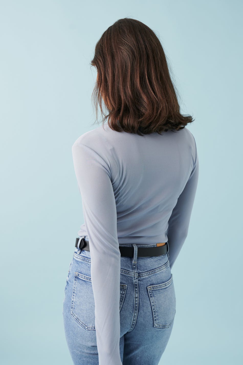Sheer long sleeve top