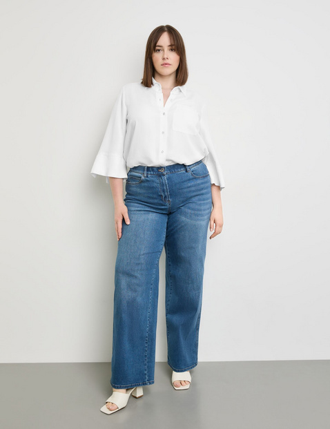 Jeans mit weitem Bein Carlotta