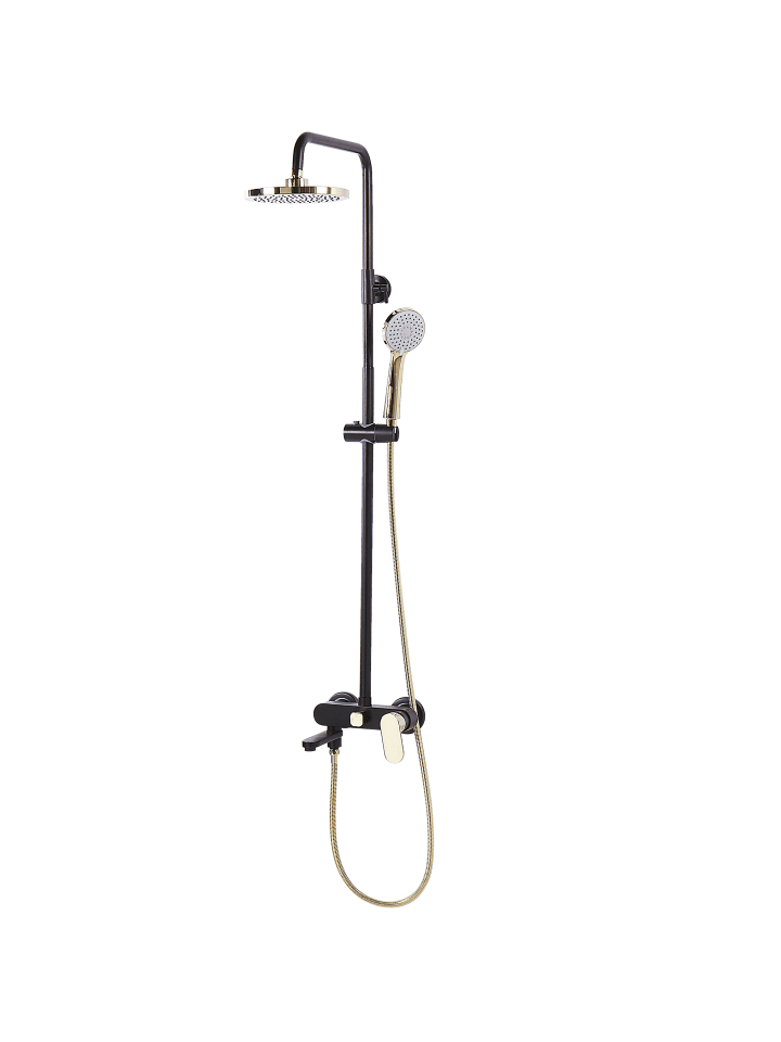 Beliani Wannenarmaturen GURARA in Schwarz/Gold - (W) 23 x (H) 83 x (L) 36 cm günstig kaufen onesize