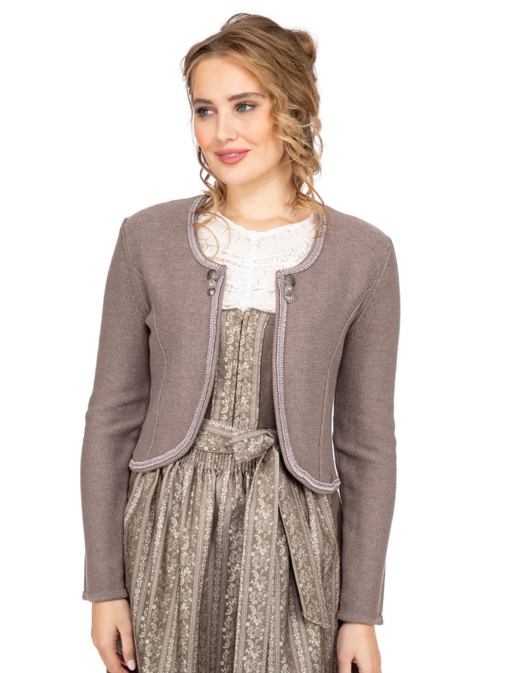 Spieth & Wensky Strickjacke ALICE in dunkelbraun günstig kaufen XS